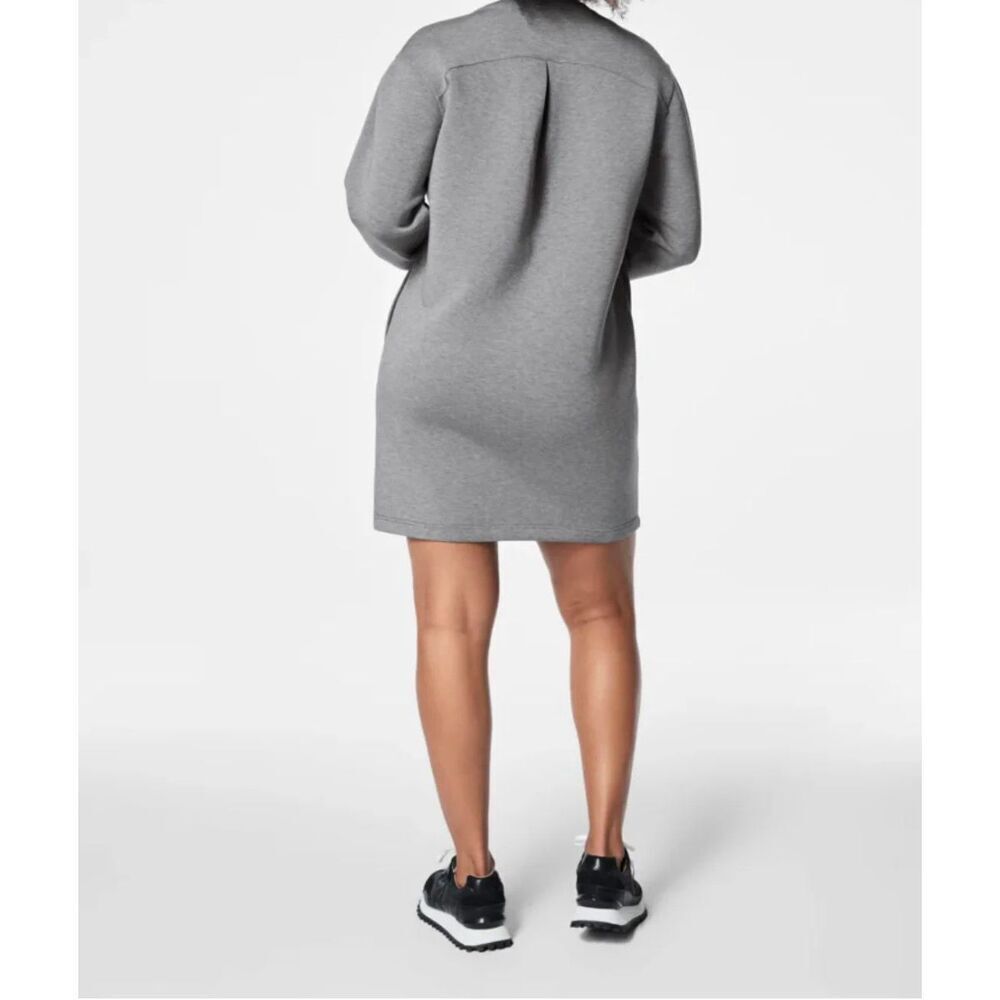 Spanx Air Essentials Dress Mid Grey Long Sleeve Size Small NEW - Picture 3 of 7